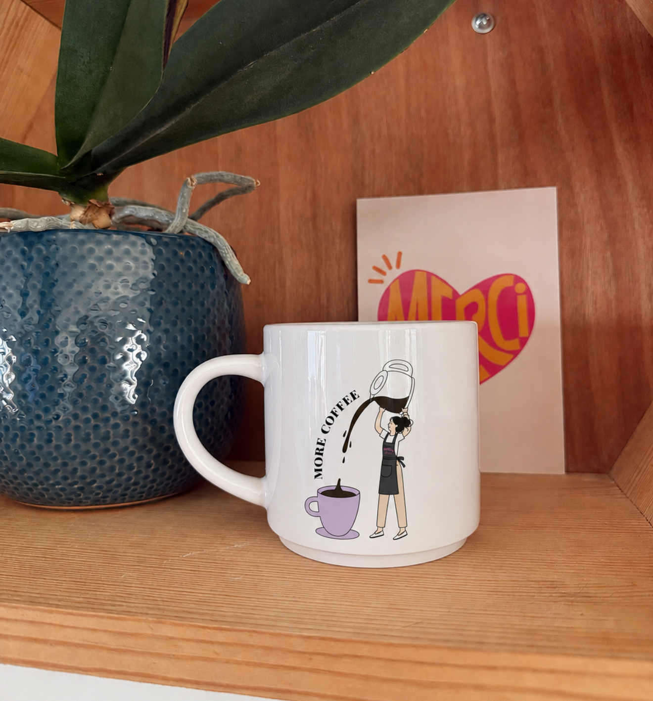 Mug More Coffee – Illustration Barista