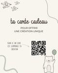 Carte-cadeau pour un souvenir sur-mesure