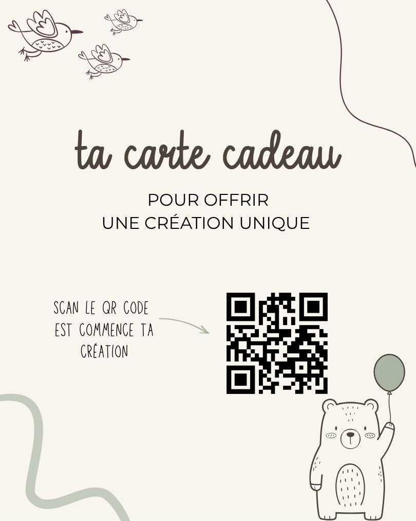 Carte-cadeau pour un souvenir sur-mesure