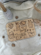 Puzzle en bois Montessori – Animaux de la forêt