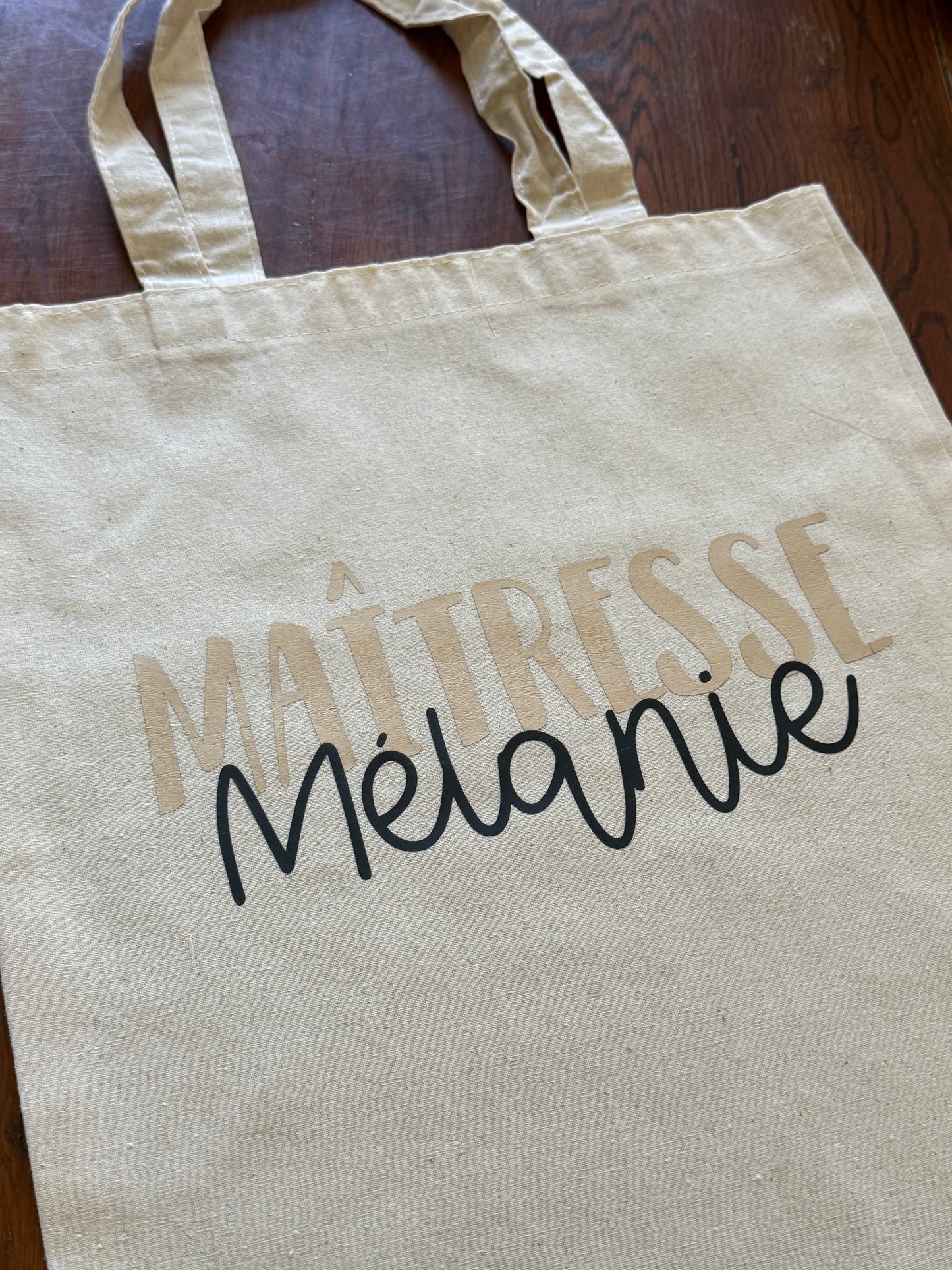 Tote Bag Personnalisé Maîtresse, ATSEM ou Nounou