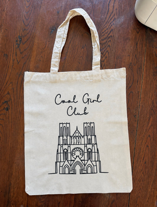 Tote Bag “Cool Girl” Édition Rémoise – cathédrale de Reims