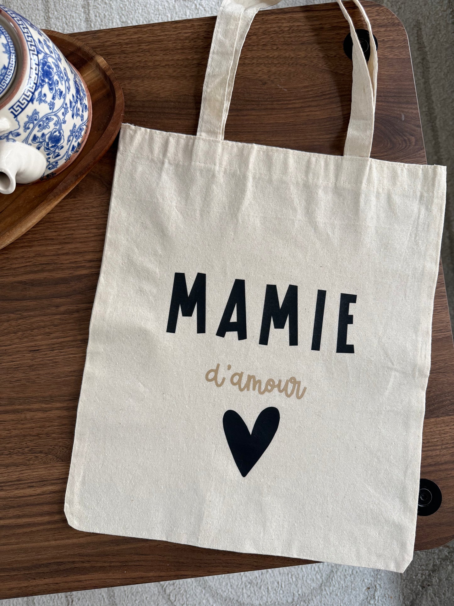 Tote Bag Mamie d'Amour – Cadeau Personnalisé pour Grand-Mère