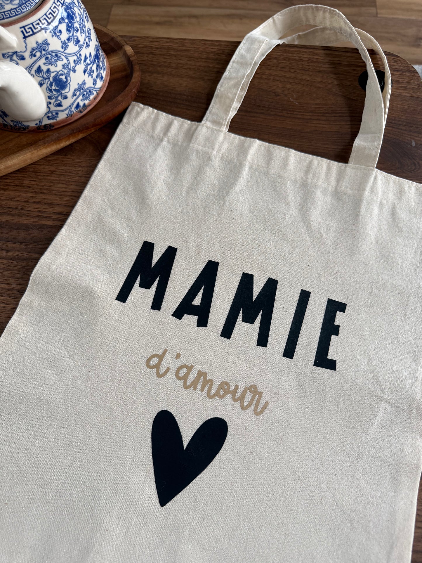 Tote Bag Mamie d'Amour – Cadeau Personnalisé pour Grand-Mère