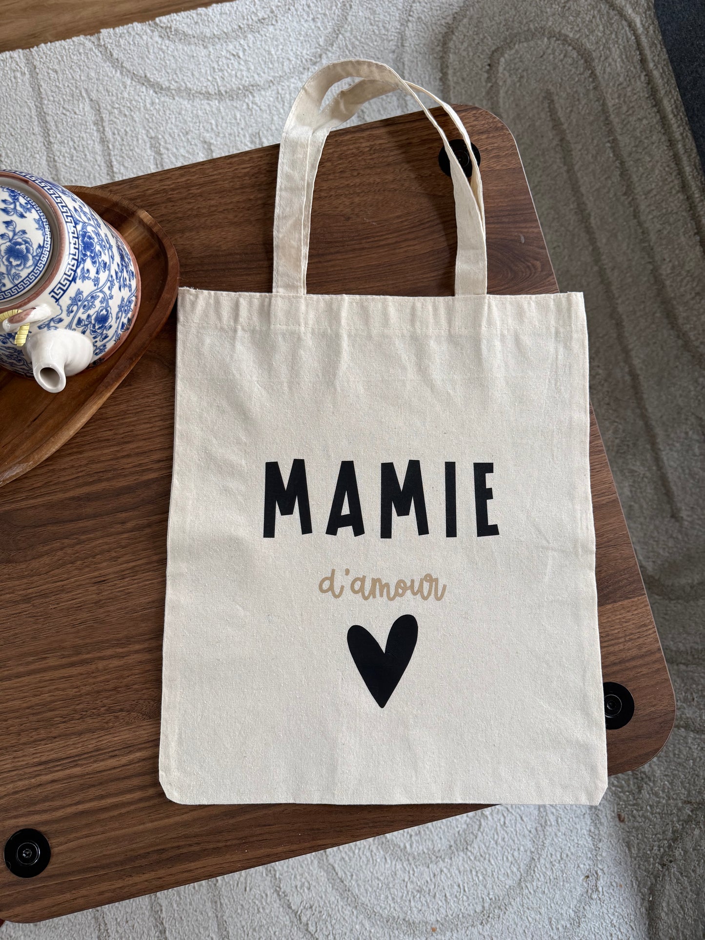 Tote Bag Mamie d'Amour – Cadeau Personnalisé pour Grand-Mère