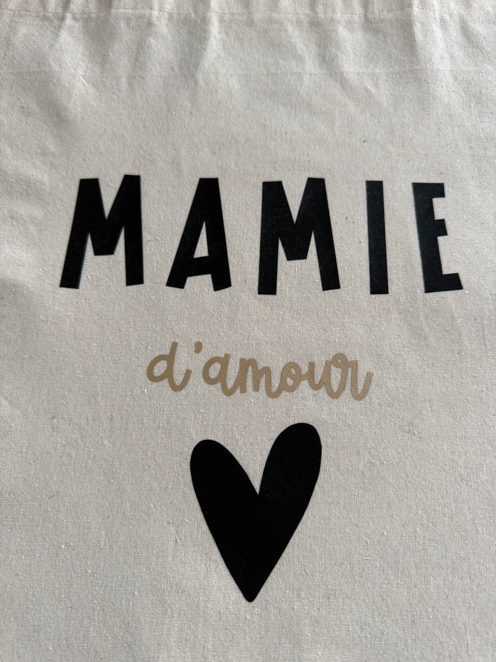 Tote Bag Mamie d'Amour – Cadeau Personnalisé pour Grand-Mère
