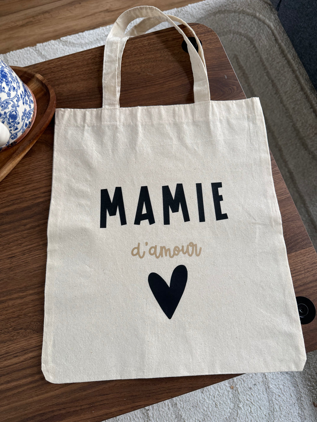 Tote Bag Mamie d'Amour – Cadeau Personnalisé pour Grand-Mère