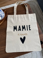 Tote Bag Mamie d'Amour – Cadeau Personnalisé pour Grand-Mère