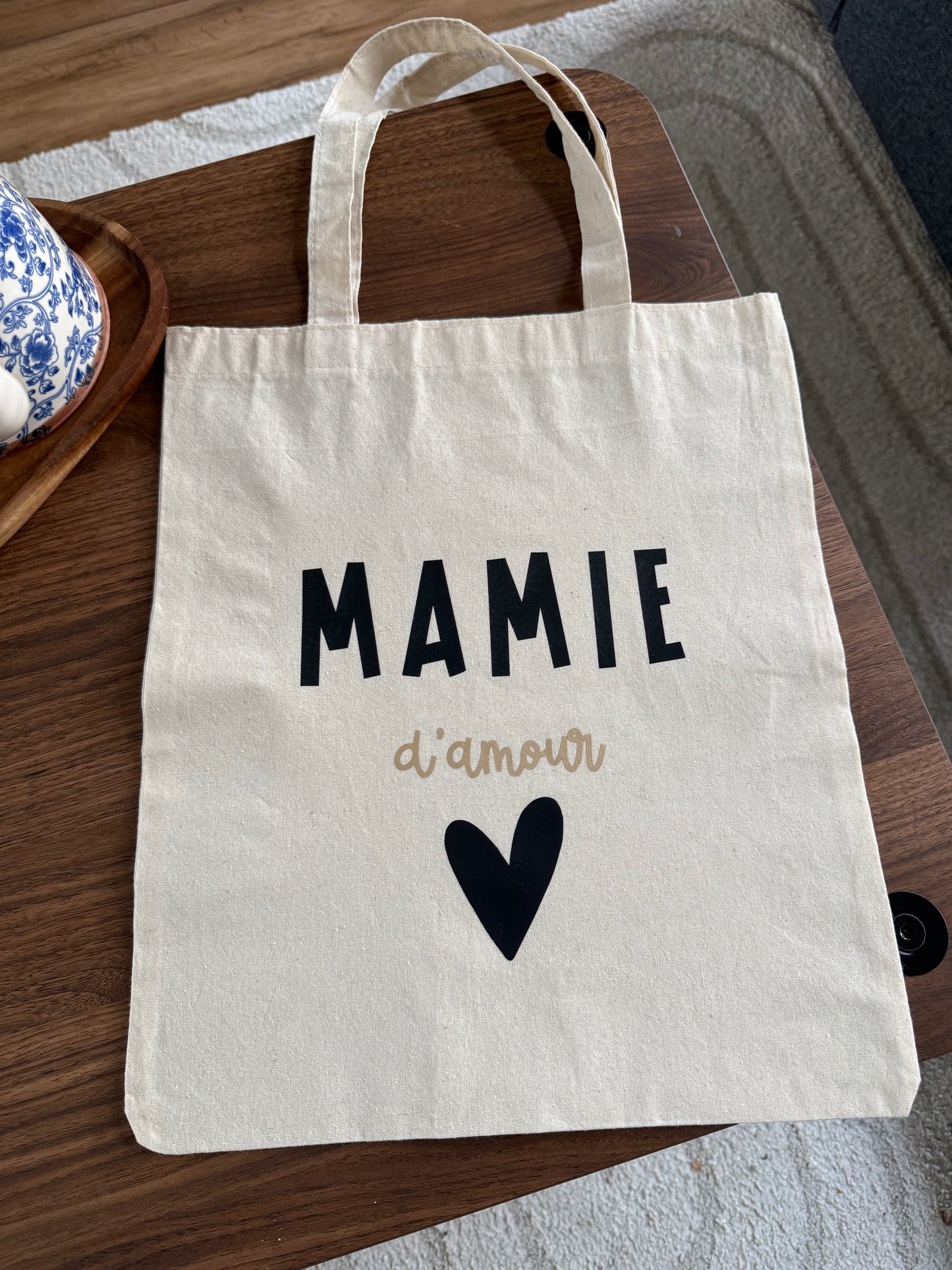 Tote Bag Mamie d'Amour – Cadeau Personnalisé pour Grand-Mère