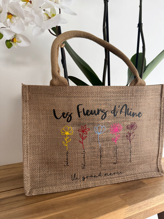 Sac Cabas Personnalisé en Jute – Création 100 % Unique
