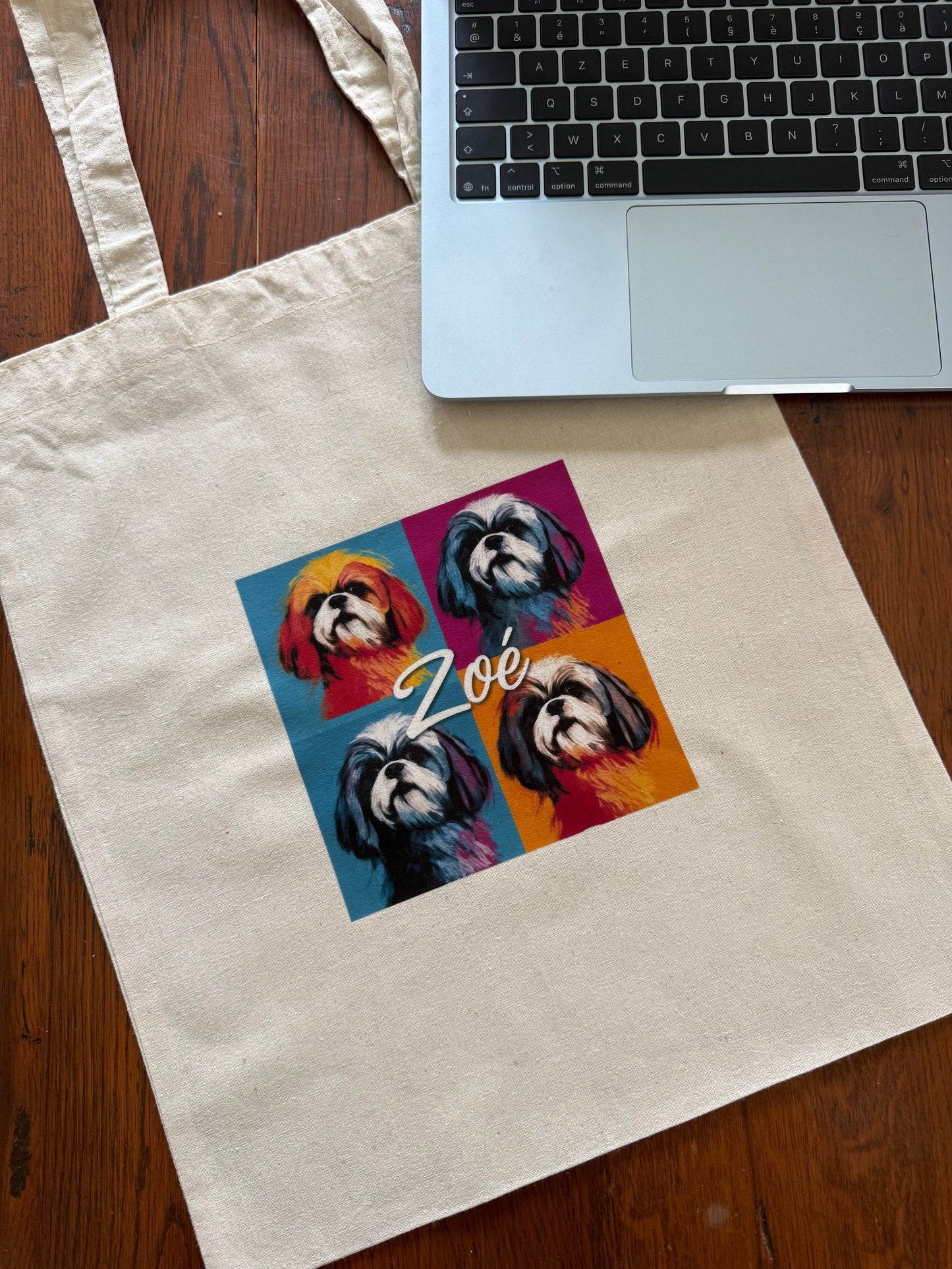Tote Bag Personnalisé Style Pop Art Animal ou Photo