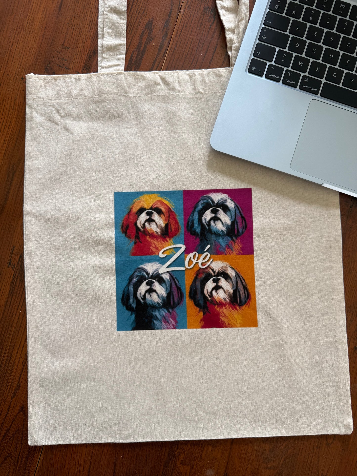 Tote Bag Personnalisé Style Pop Art Animal ou Photo