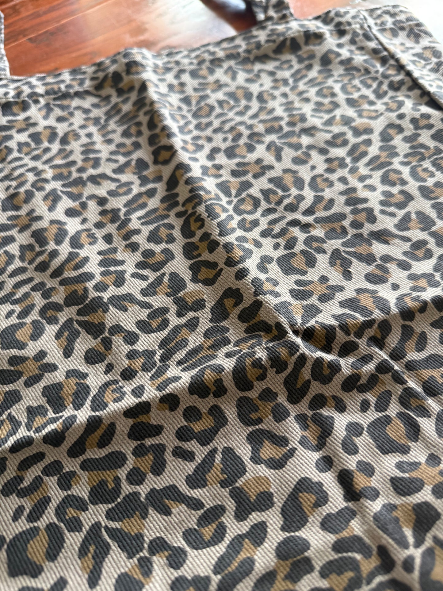 Sac Cabas Léopard Personnalisé | Texte, Prénom ou Image de Votre Choix