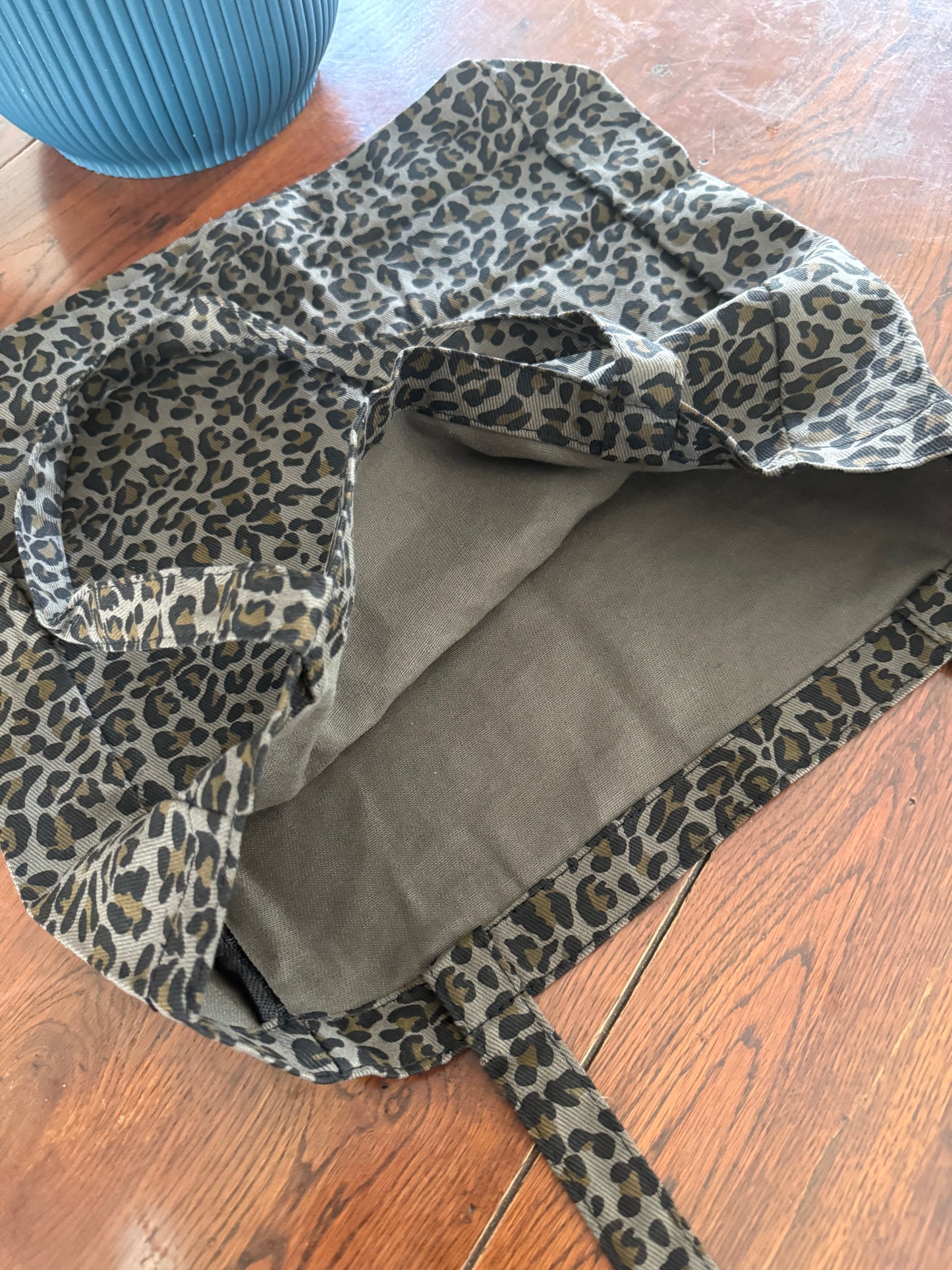 Sac Cabas Léopard Personnalisé | Texte, Prénom ou Image de Votre Choix