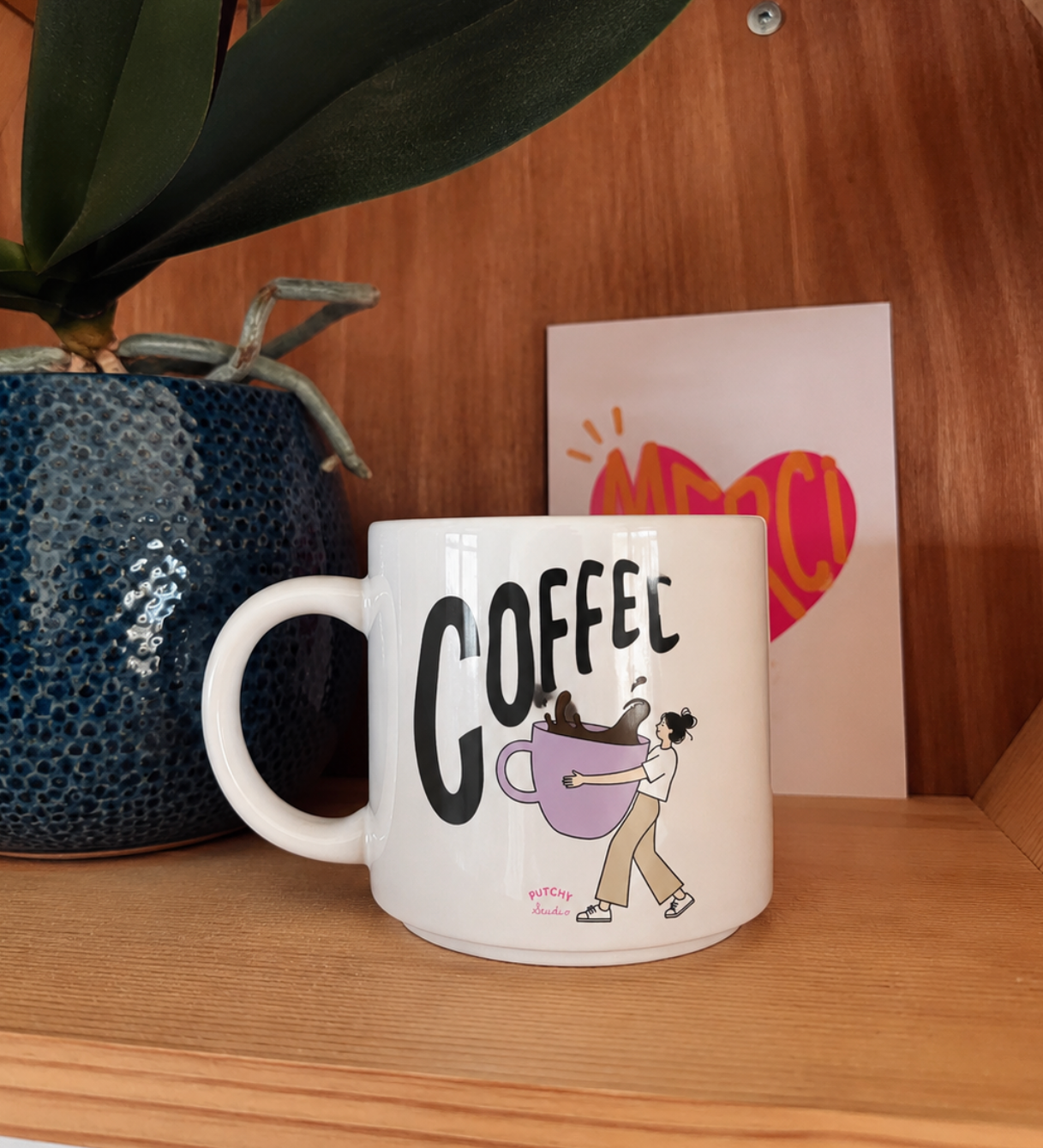 Mug Coffee – Câlin de Tasse Illustration