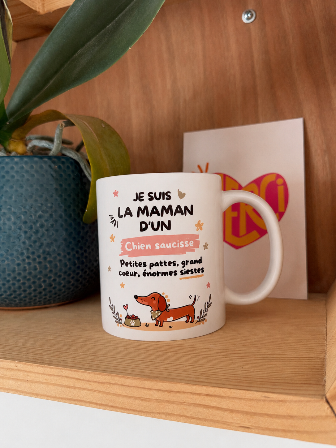 Mug Chien Saucisse – Cadeau Original pour Maman de Teckel